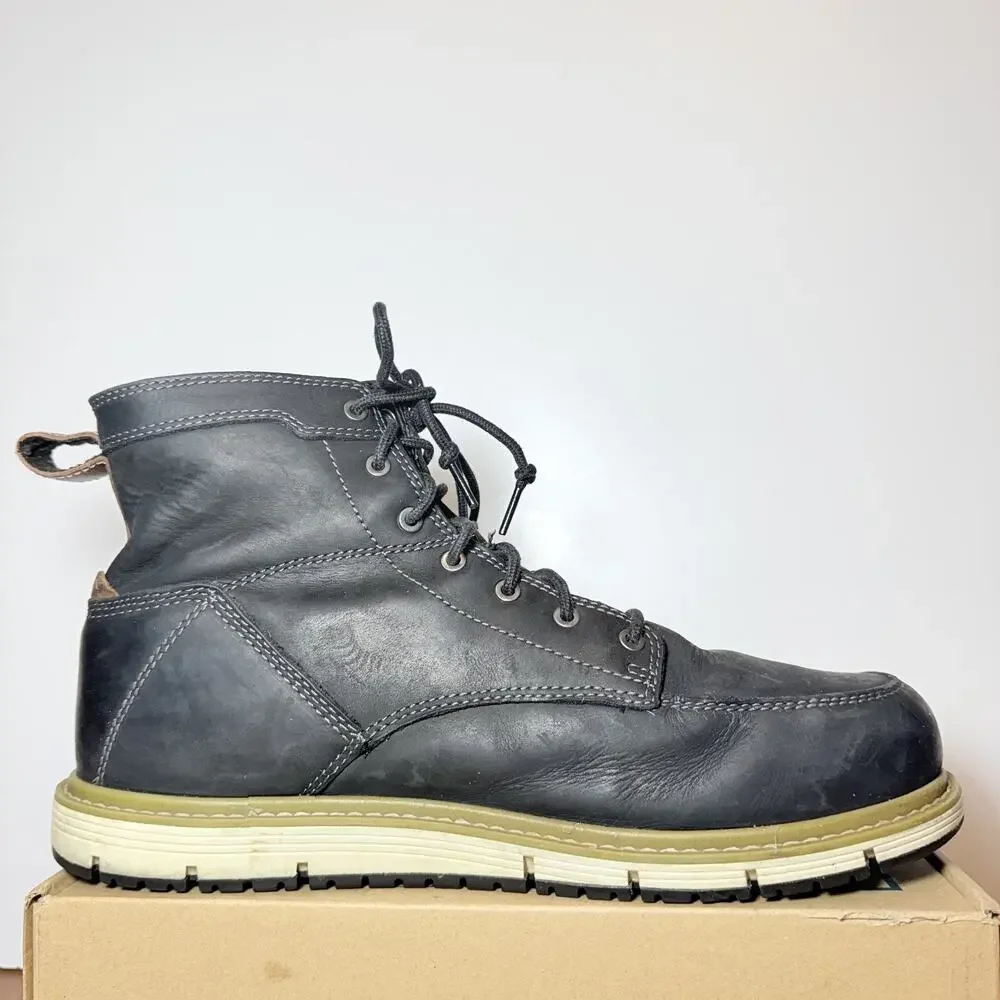 KEEN Utility Mens Size 14 San Jose Waterproof Work Boots Black Leather Steel Toe